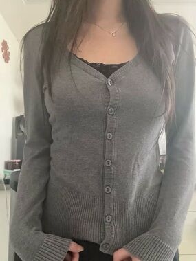 h&m vintage grey cardigan